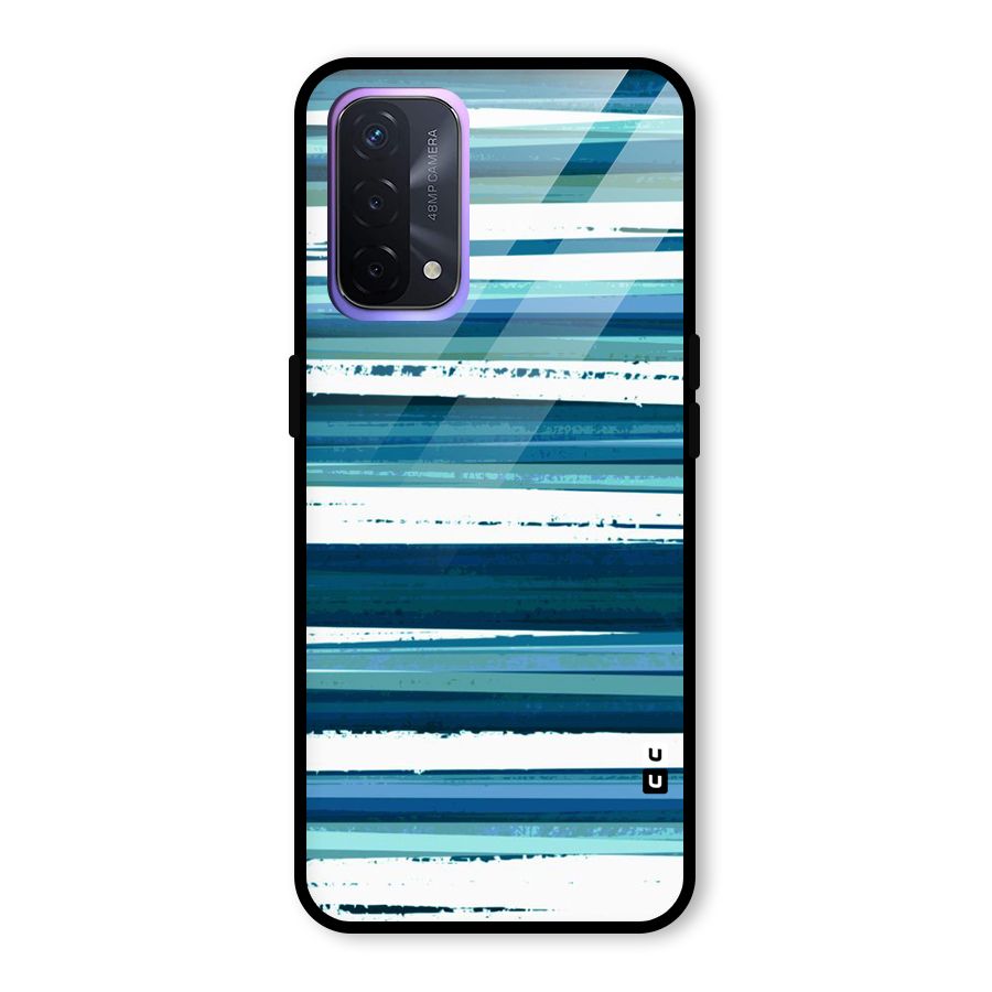 Simple Soothing Lines Glass Back Case for Oppo A74 5G