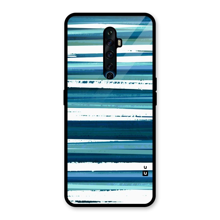 Simple Soothing Lines Glass Back Case for Oppo Reno2 F