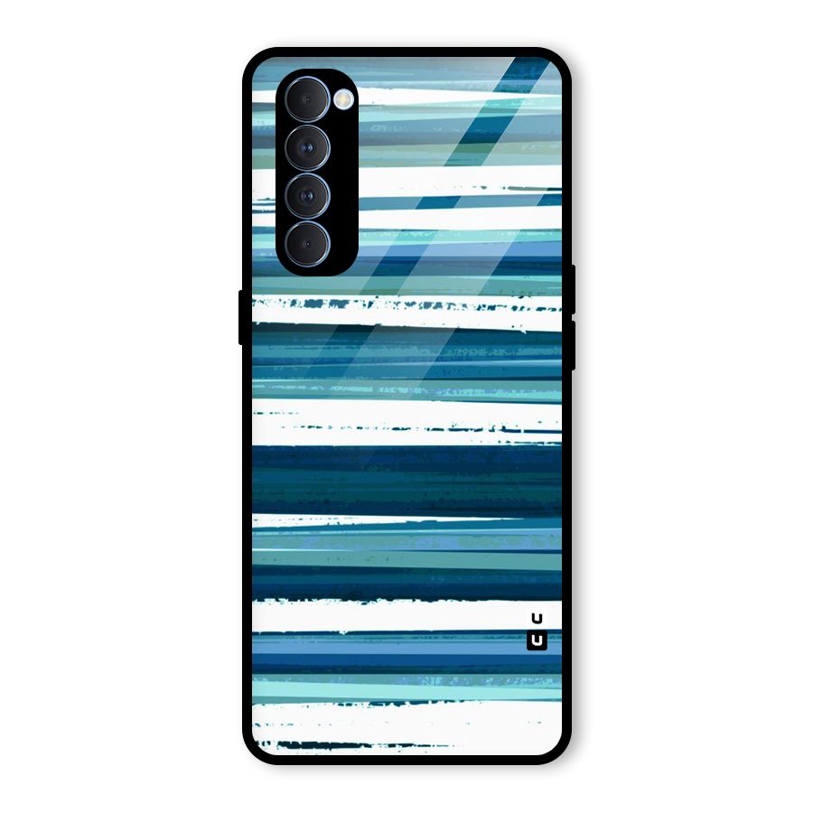 Simple Soothing Lines Glass Back Case for Oppo Reno4 Pro
