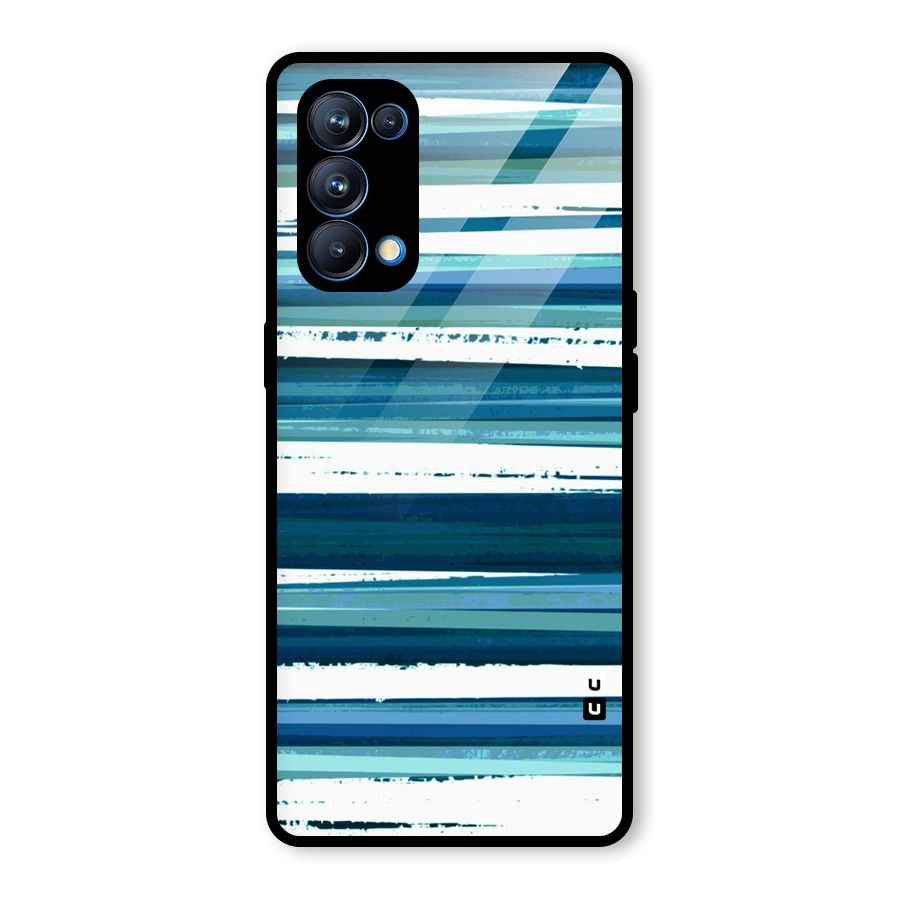 Simple Soothing Lines Glass Back Case for Oppo Reno5 Pro 5G
