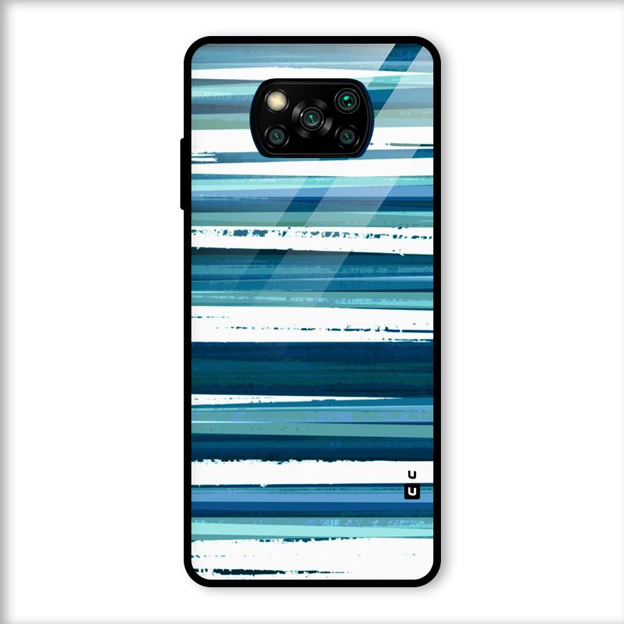 Simple Soothing Lines Glass Back Case for Poco X3