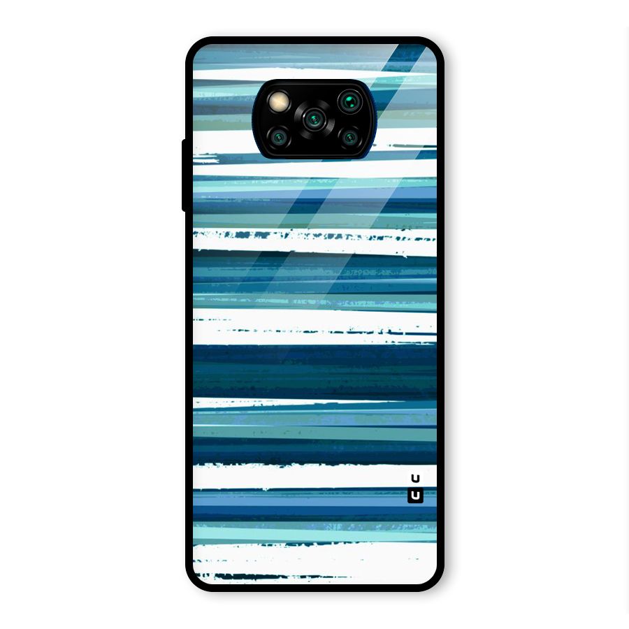 Simple Soothing Lines Glass Back Case for Poco X3 Pro
