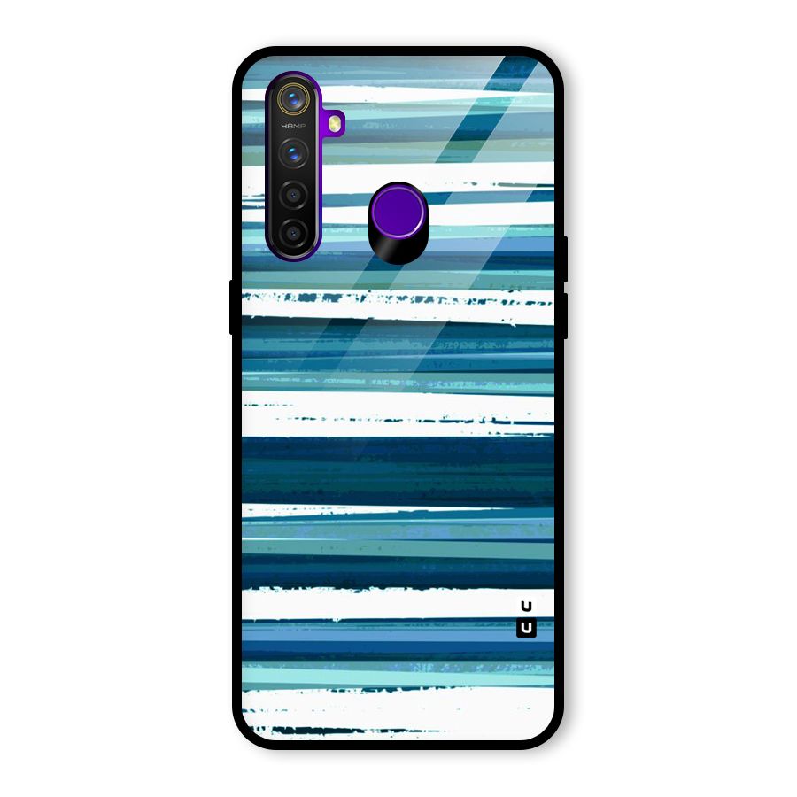 Simple Soothing Lines Glass Back Case for Realme 5 Pro