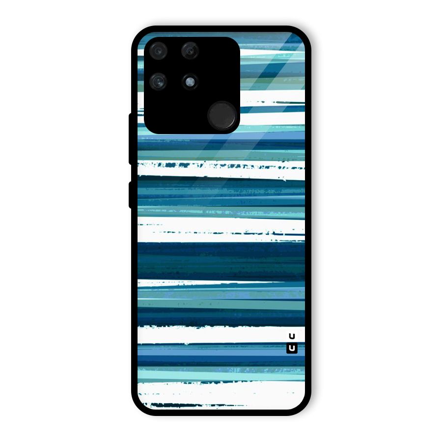 Simple Soothing Lines Glass Back Case for Realme Narzo 50A