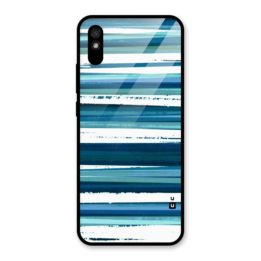 Simple Soothing Lines Glass Back Case for Redmi 9A
