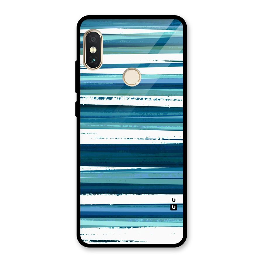 Simple Soothing Lines Glass Back Case for Redmi Note 5 Pro