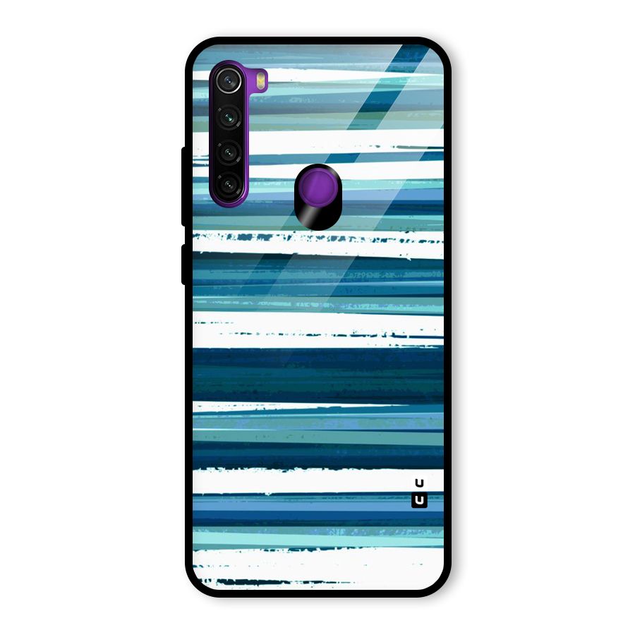 Simple Soothing Lines Glass Back Case for Redmi Note 8