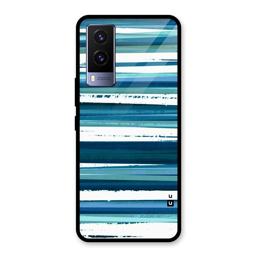Simple Soothing Lines Glass Back Case for Vivo V21e 5G