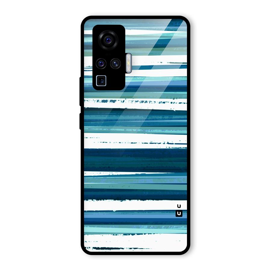 Simple Soothing Lines Glass Back Case for Vivo X50 Pro