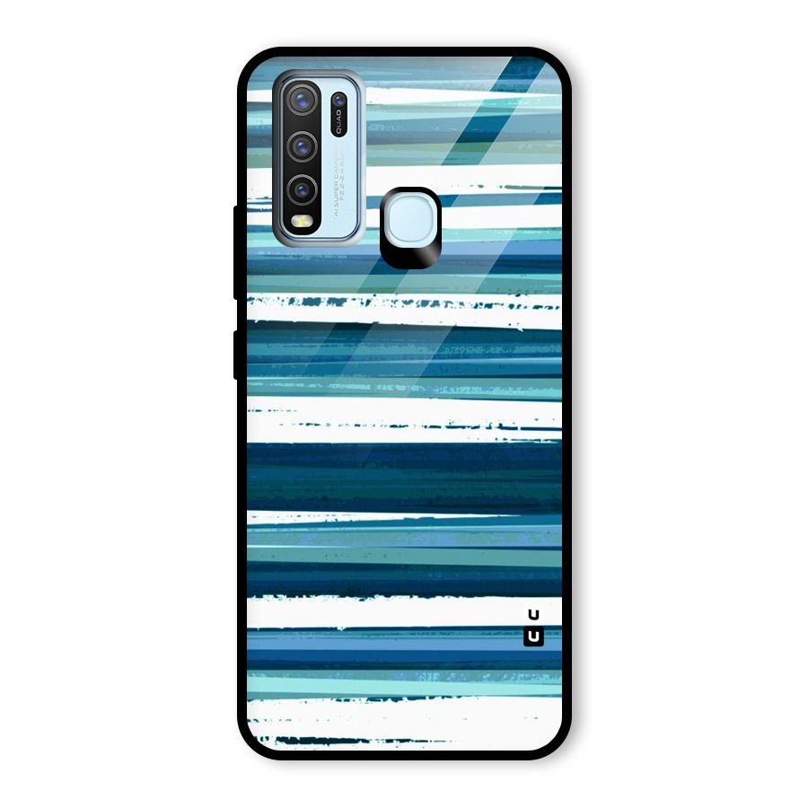 Simple Soothing Lines Glass Back Case for Vivo Y30