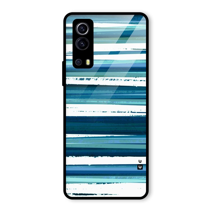 Simple Soothing Lines Glass Back Case for Vivo iQOO Z3