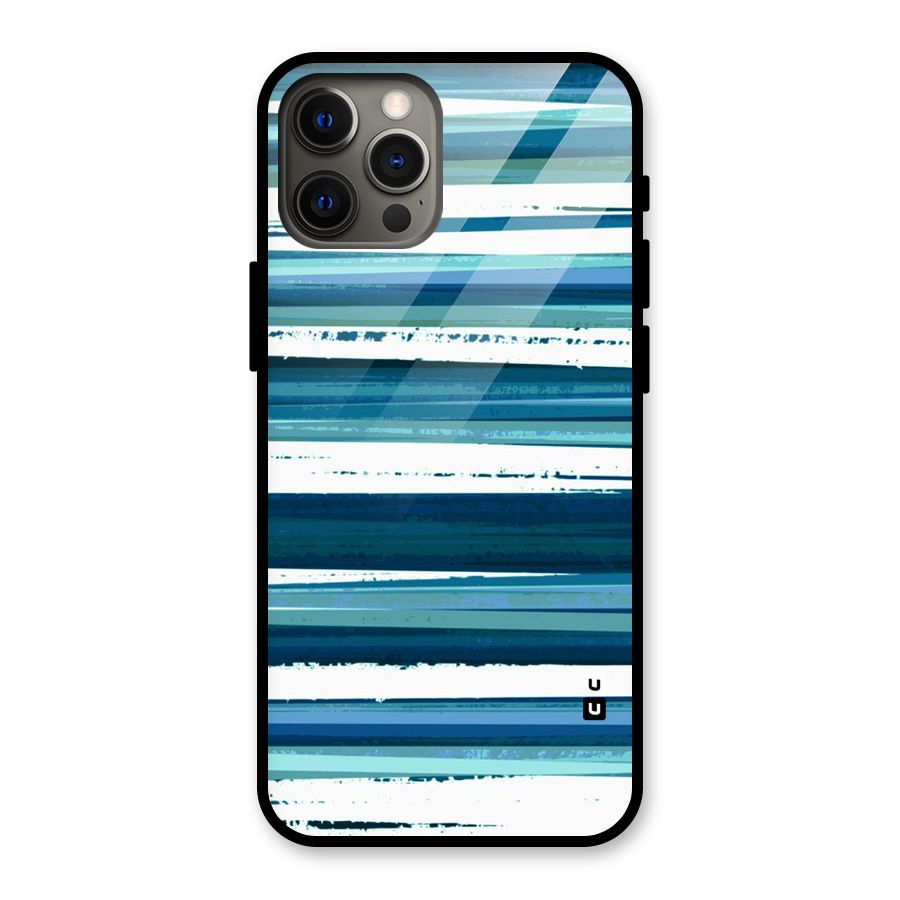 Simple Soothing Lines Glass Back Case for iPhone 12 Pro Max