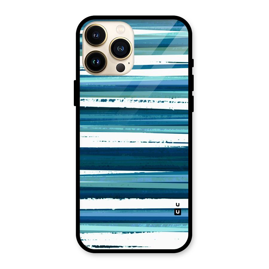 Simple Soothing Lines Glass Back Case for iPhone 13 Pro Max