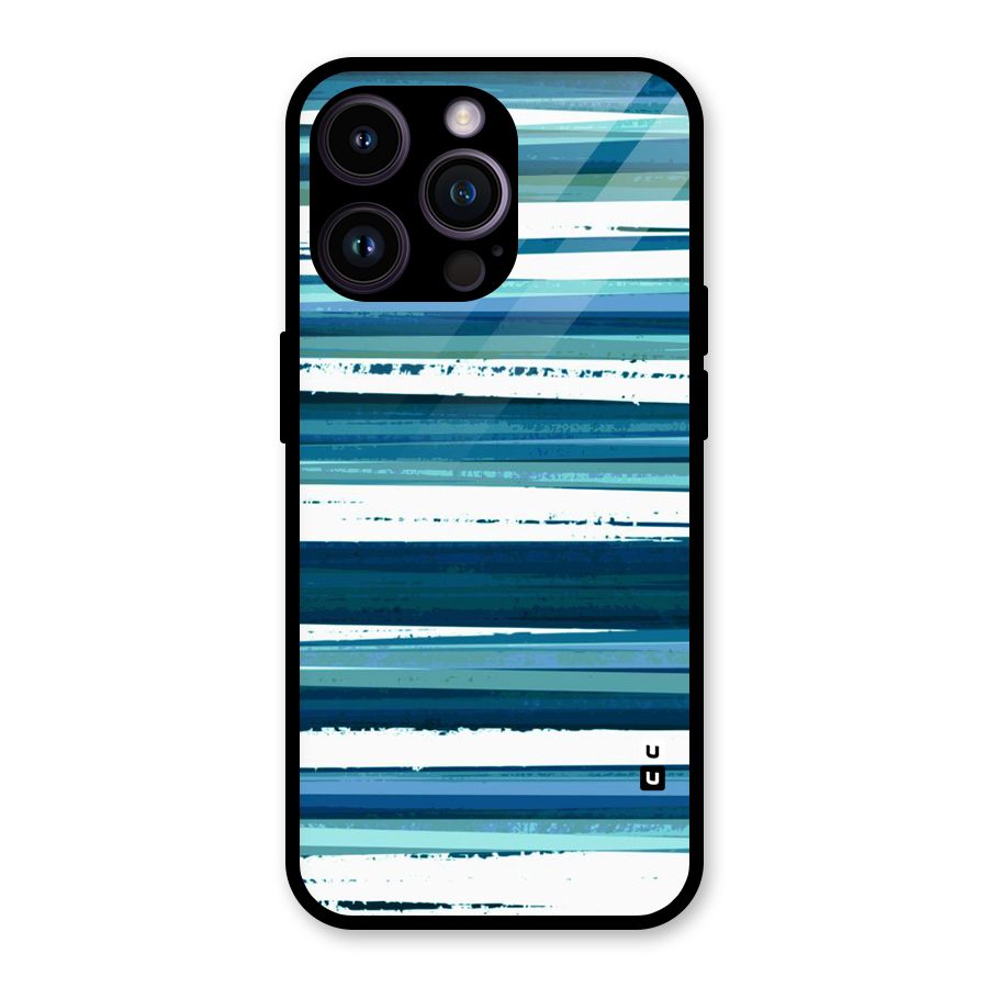 Simple Soothing Lines Glass Back Case for iPhone 14 Pro Max