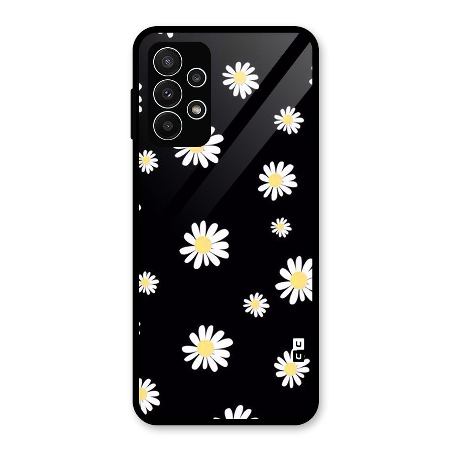 Simple Sunflowers Pattern Glass Back Case for Galaxy A23