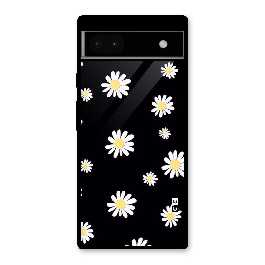 Simple Sunflowers Pattern Glass Back Case for Google Pixel 6a