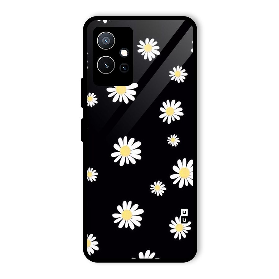 Simple Sunflowers Pattern Glass Back Case for Vivo T1 5G