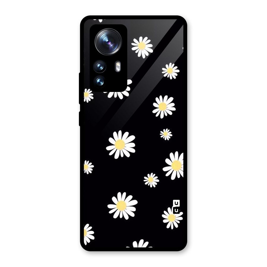 Simple Sunflowers Pattern Glass Back Case for Xiaomi 12 Pro