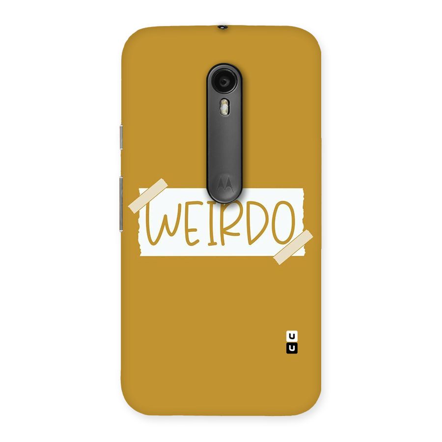 Simple Weirdo Back Case for Moto G3