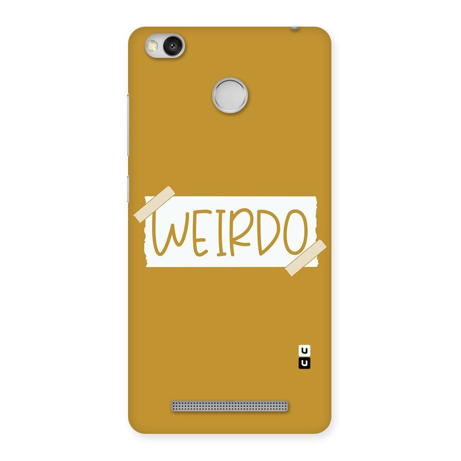 Simple Weirdo Back Case for Redmi 3S Prime