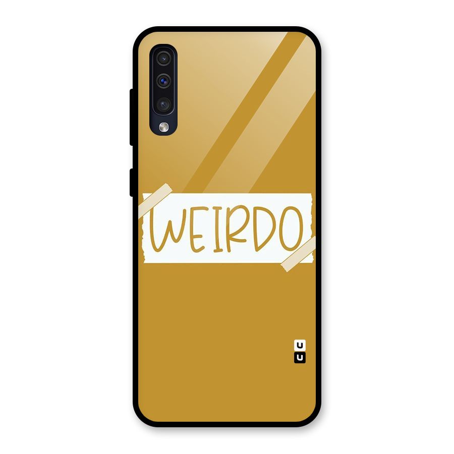 Simple Weirdo Glass Back Case for Galaxy A50