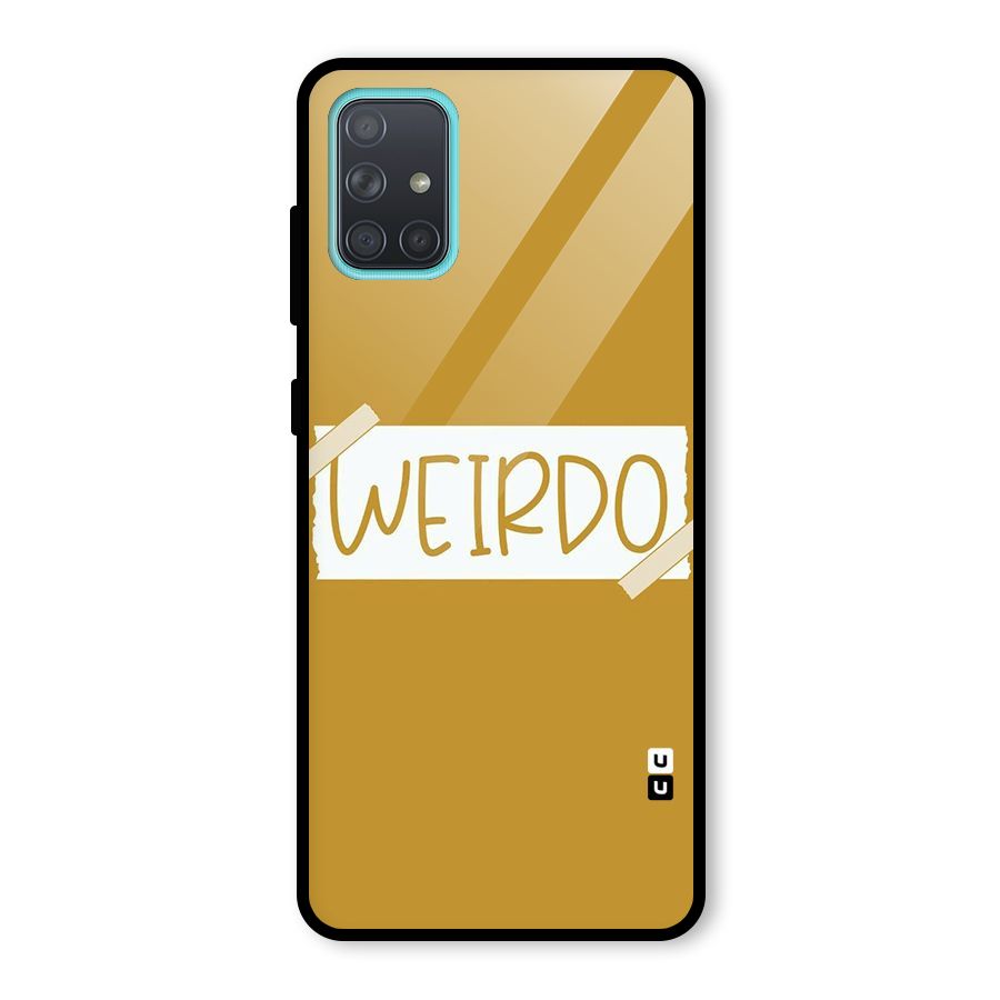 Simple Weirdo Glass Back Case for Galaxy A71