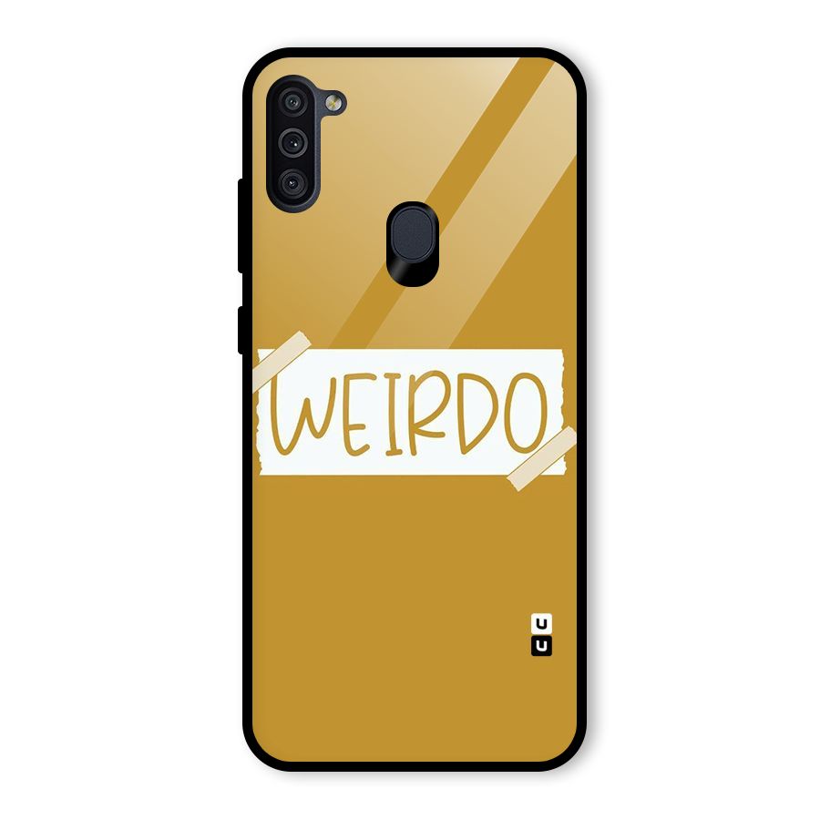 Simple Weirdo Glass Back Case for Galaxy M11