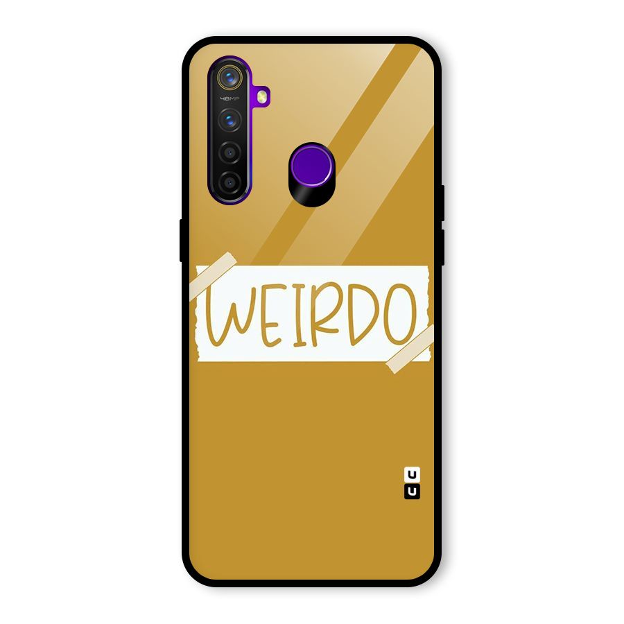 Simple Weirdo Glass Back Case for Realme 5 Pro