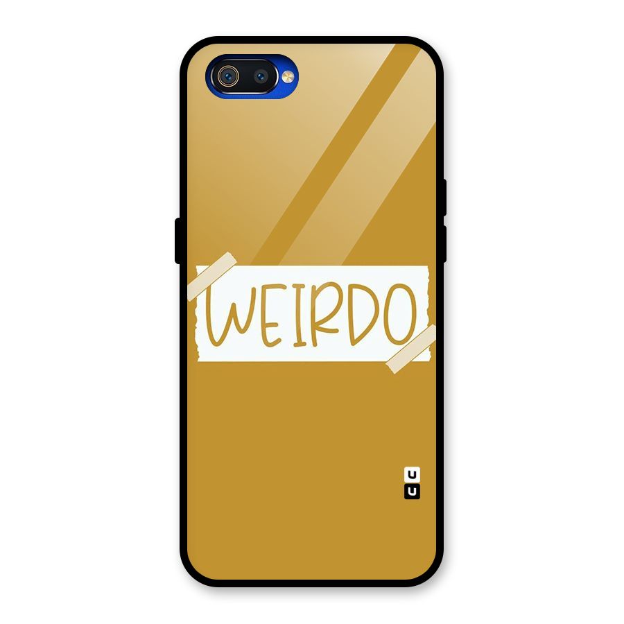 Simple Weirdo Glass Back Case for Realme C2