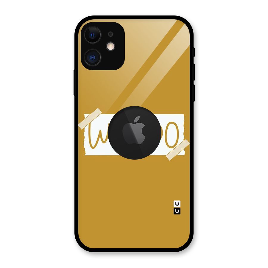 Simple Weirdo Glass Back Case for iPhone 11 Logo Cut
