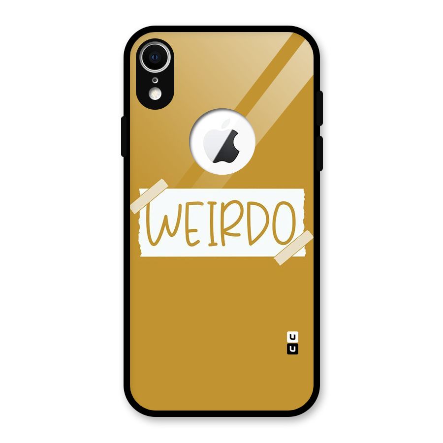 Simple Weirdo Glass Back Case for iPhone XR Logo Cut