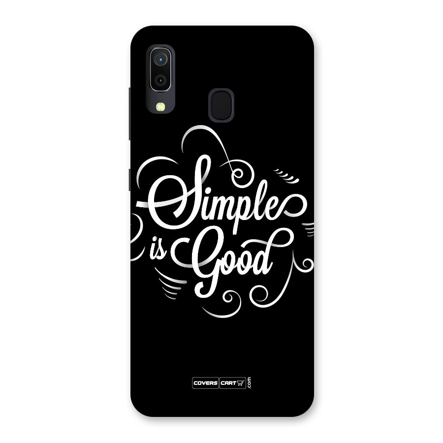 Simple is Good Back Case for Galaxy A20