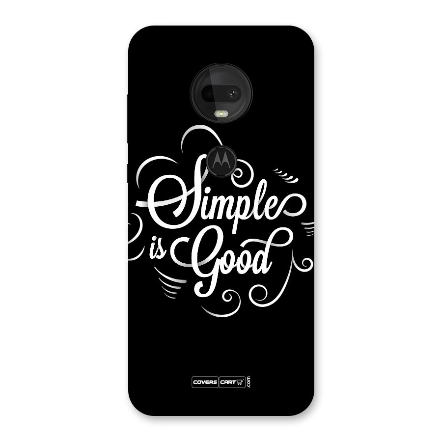 Simple is Good Back Case for Moto G7