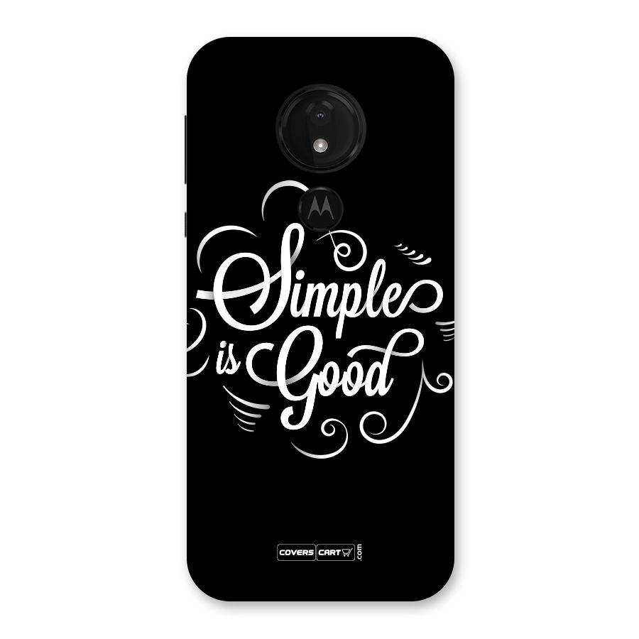 Simple is Good Back Case for Moto G7 Power