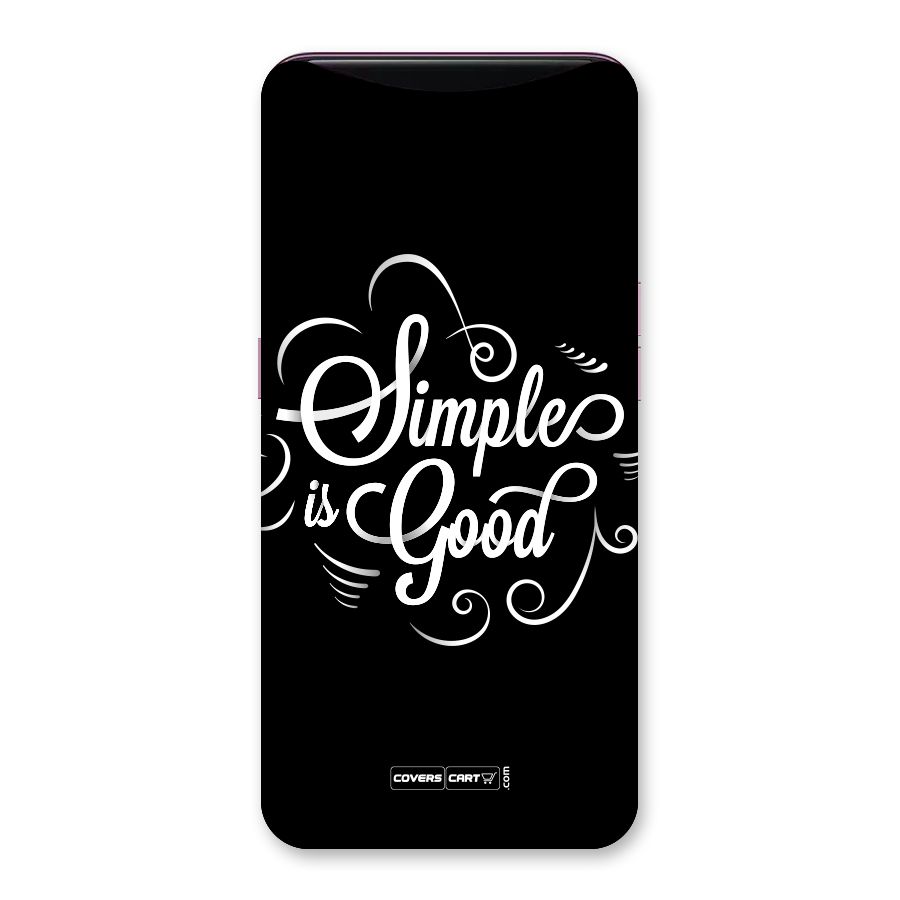 Simple is Good Back Case for Oppo Find X