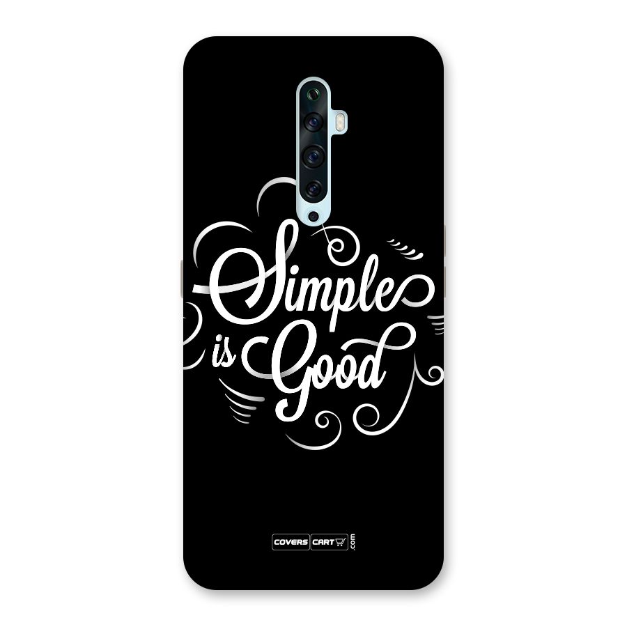 Simple is Good Back Case for Oppo Reno2 F