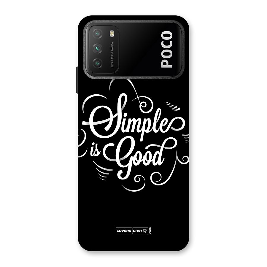 Simple is Good Back Case for Poco M3