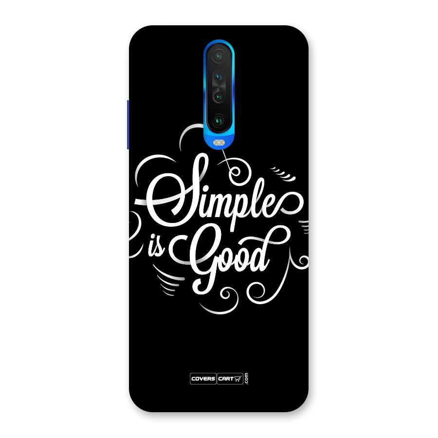 Simple is Good Back Case for Poco X2
