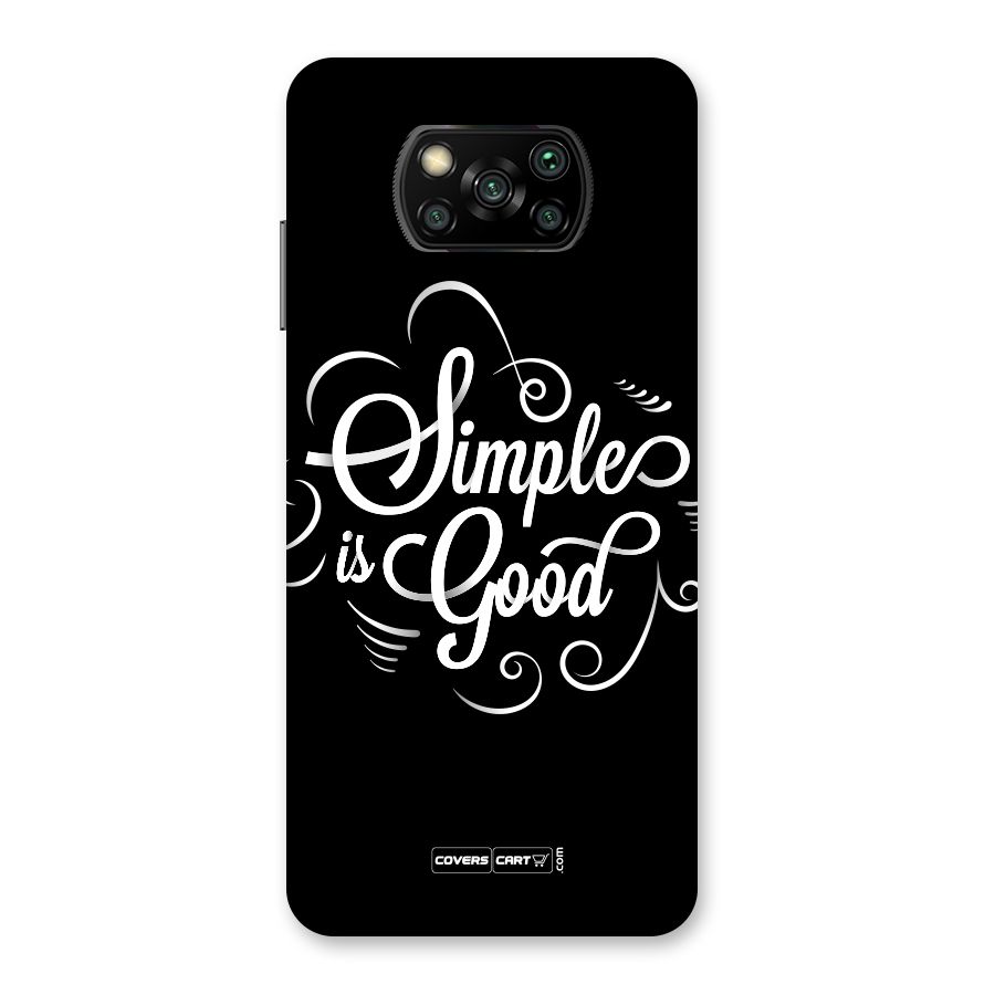 Simple is Good Back Case for Poco X3