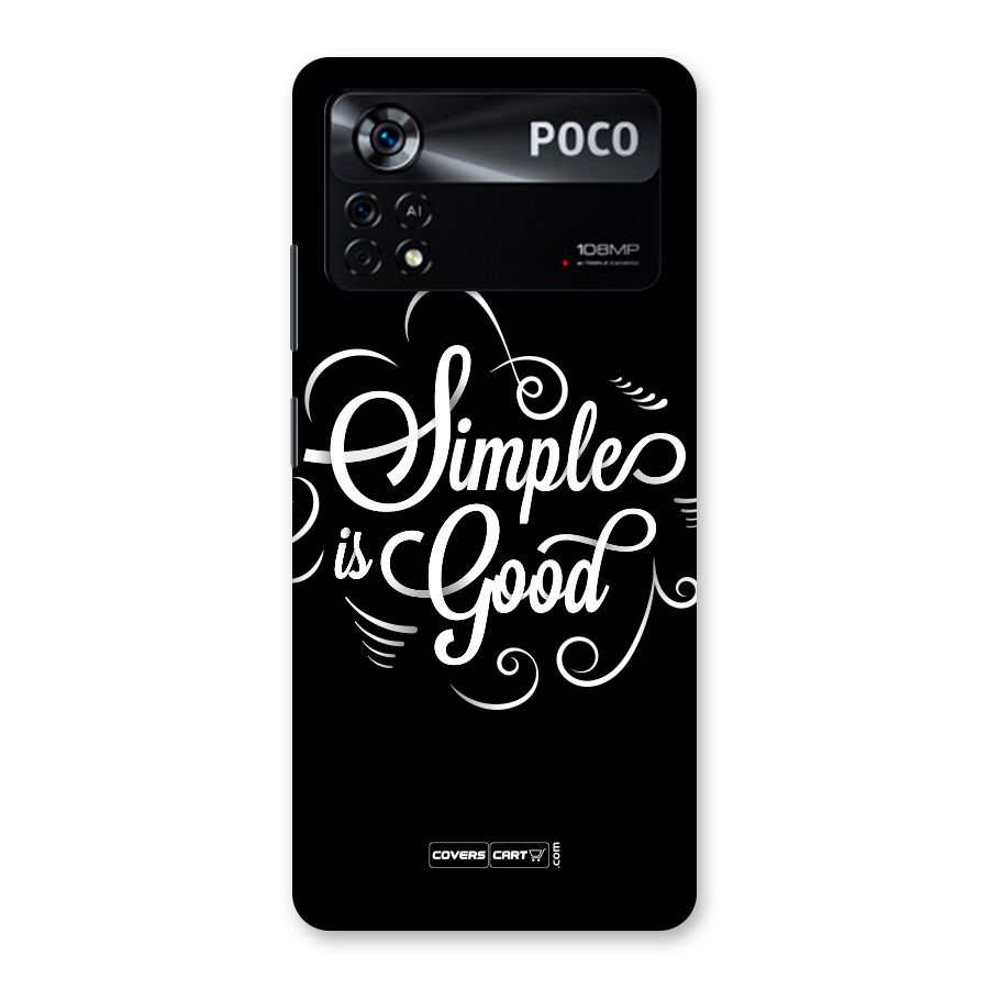Simple is Good Back Case for Poco X4 Pro 5G
