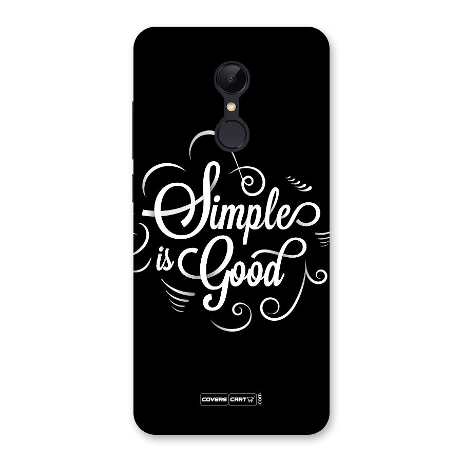 Simple is Good Back Case for Redmi 5