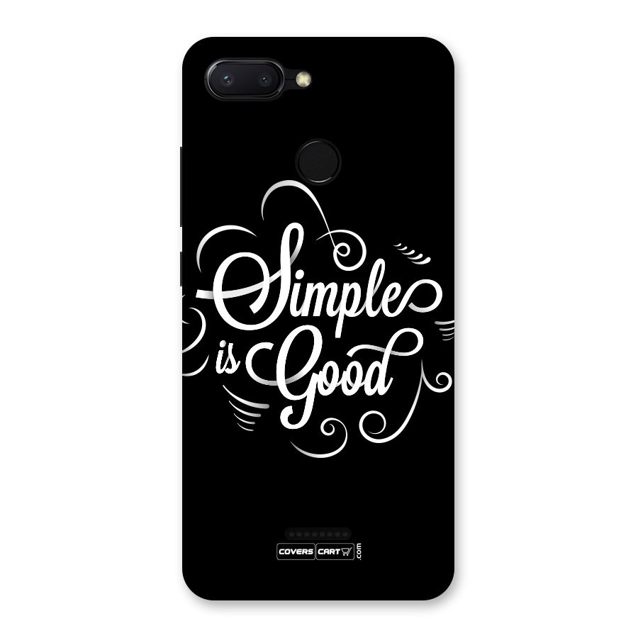 Simple is Good Back Case for Redmi 6