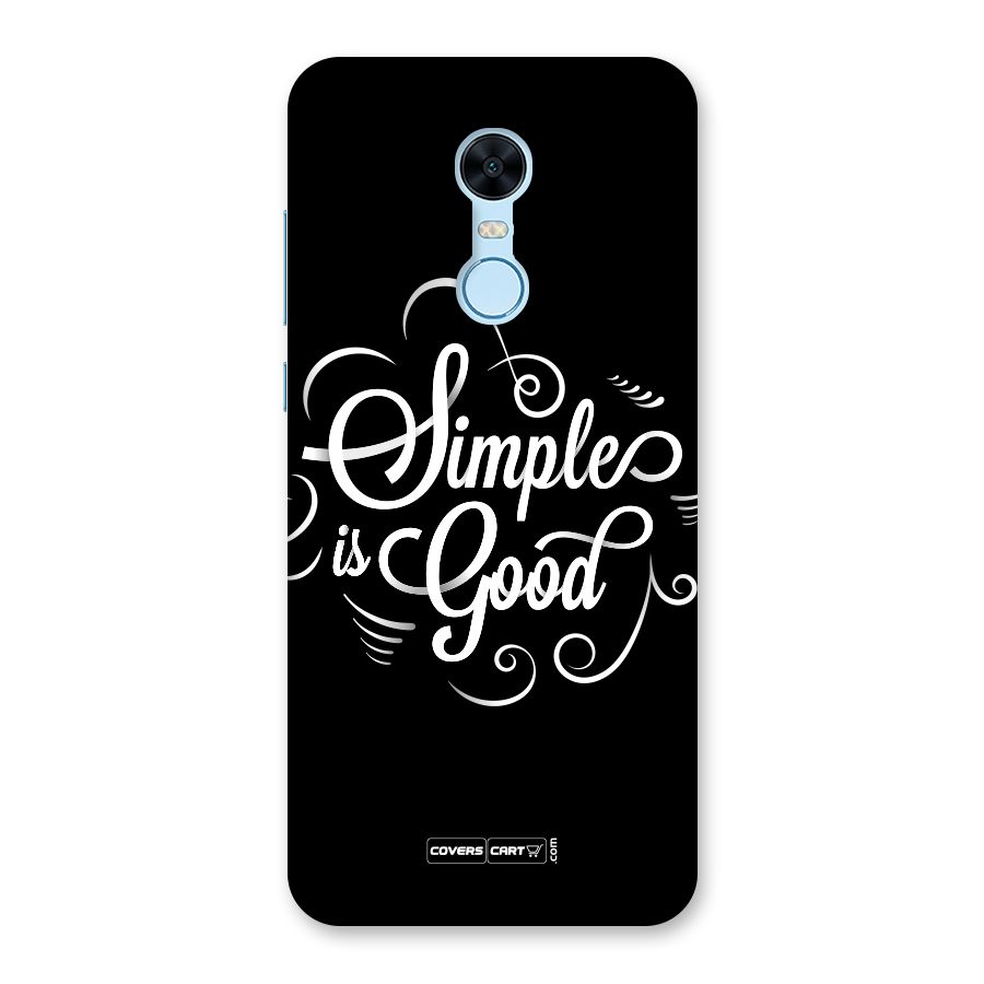 Simple is Good Back Case for Redmi Note 5