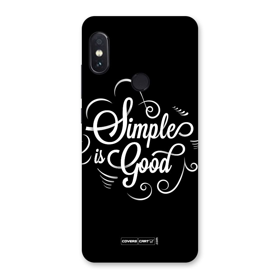 Simple is Good Back Case for Redmi Note 5 Pro