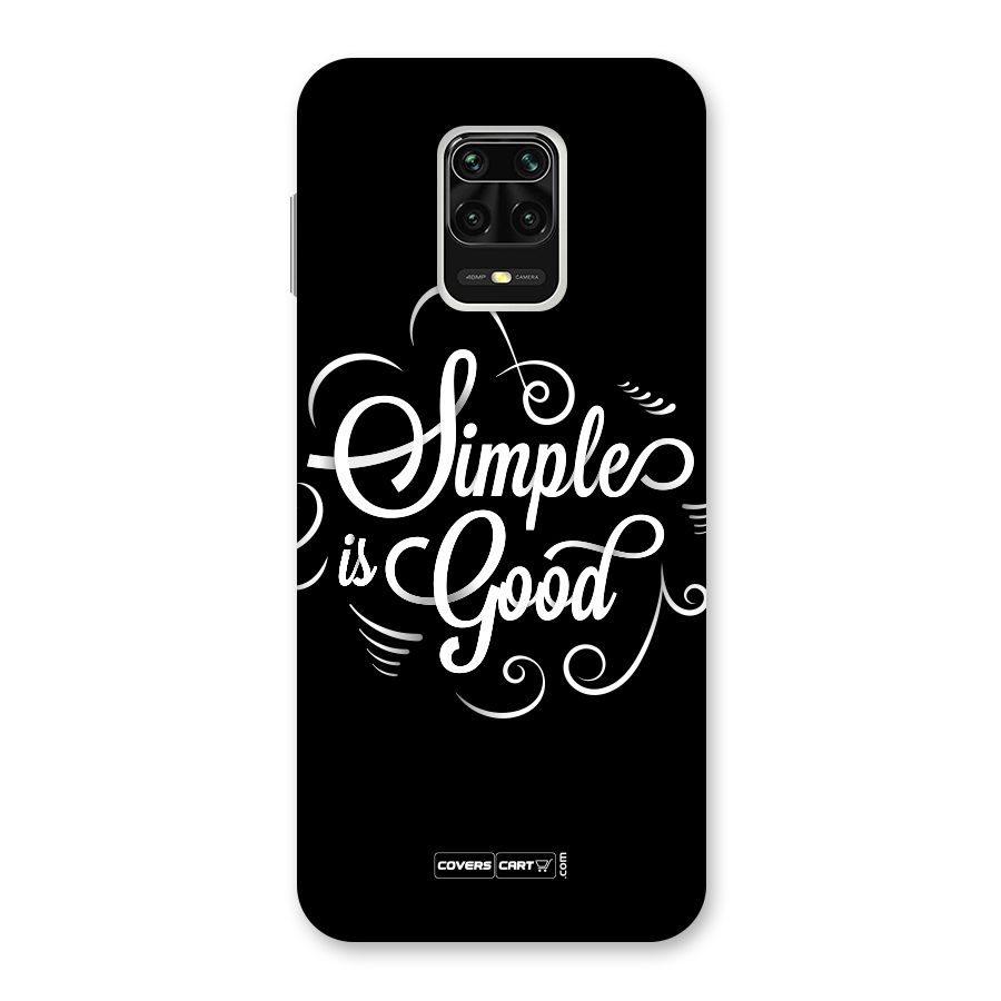 Simple is Good Back Case for Redmi Note 9 Pro Max