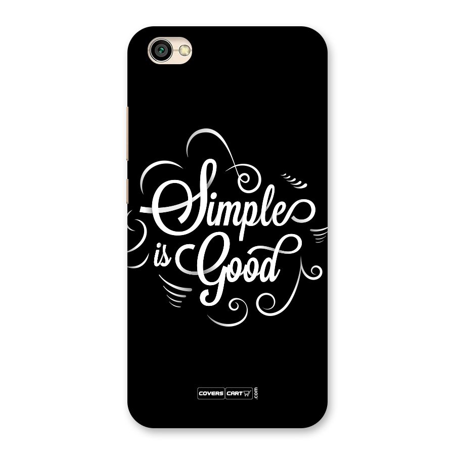 Simple is Good Back Case for Redmi Y1 Lite