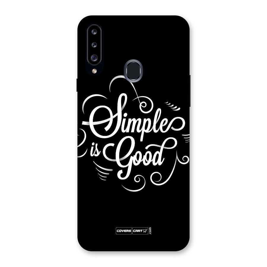 Simple is Good Back Case for Samsung Galaxy A20s