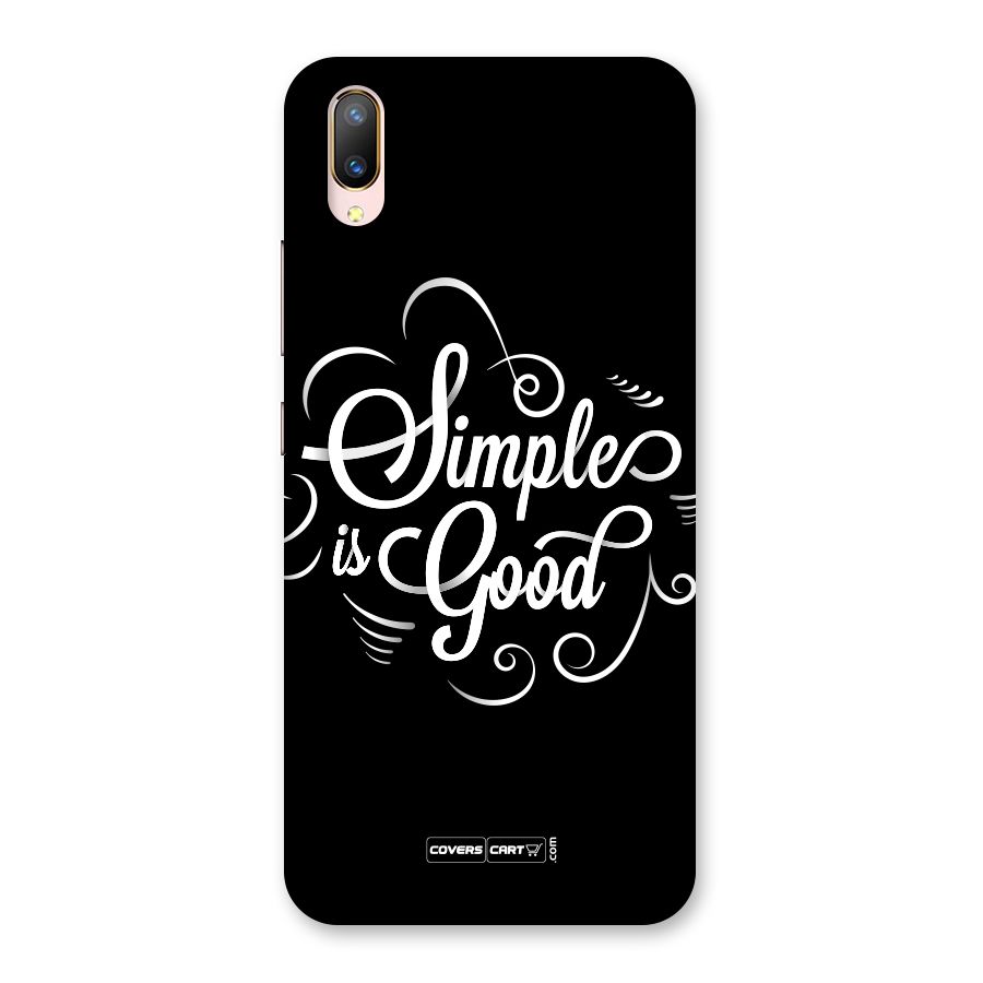 Simple is Good Back Case for Vivo V11 Pro