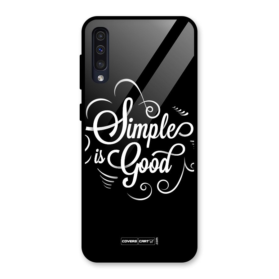 Simple is Good Glass Back Case for Galaxy A50