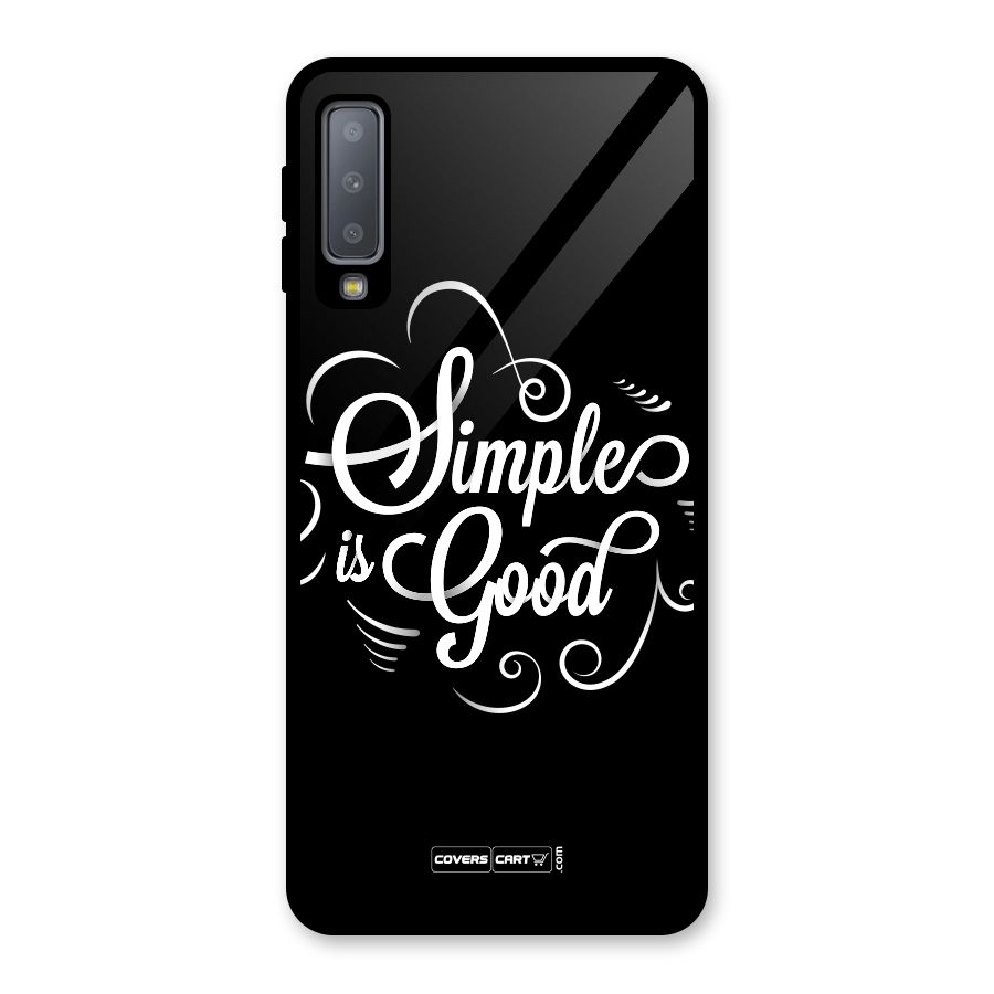 Simple is Good Glass Back Case for Galaxy A7 (2018)